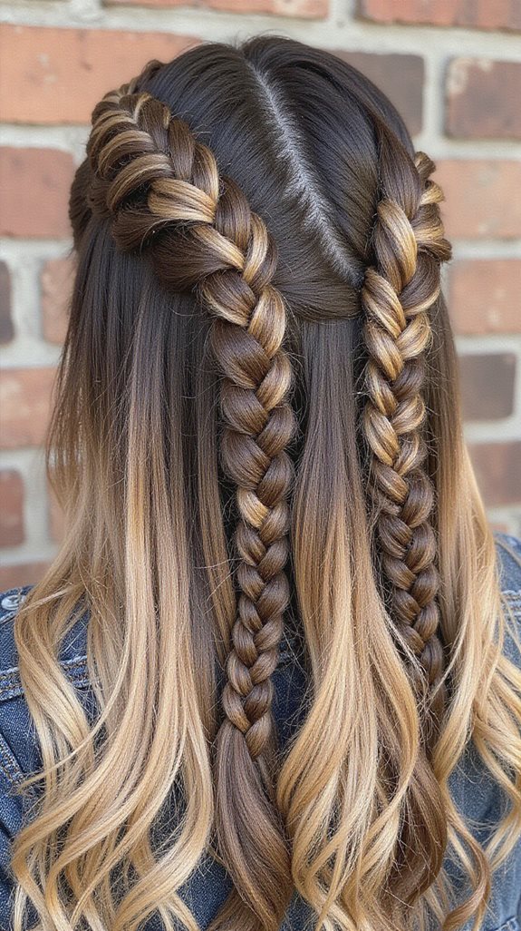 dutch braids with extensions