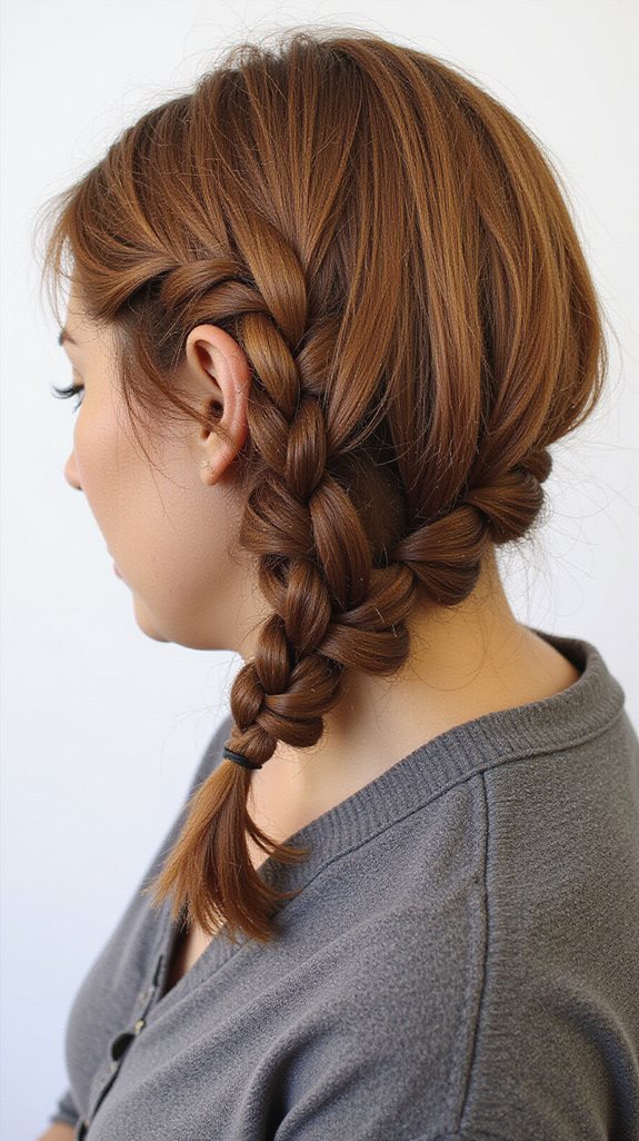 dutch fishtail braid technique