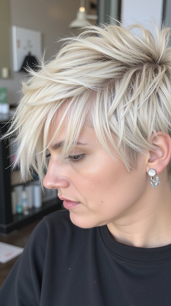 edgy micro bangs hairstyle