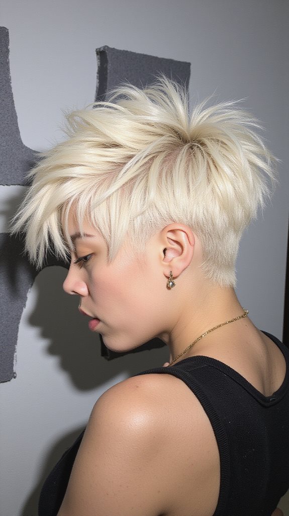 edgy textured pixie bob