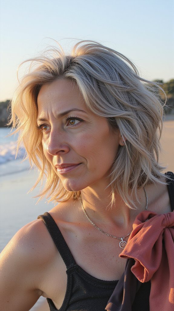 effortless beachy shag hairstyle