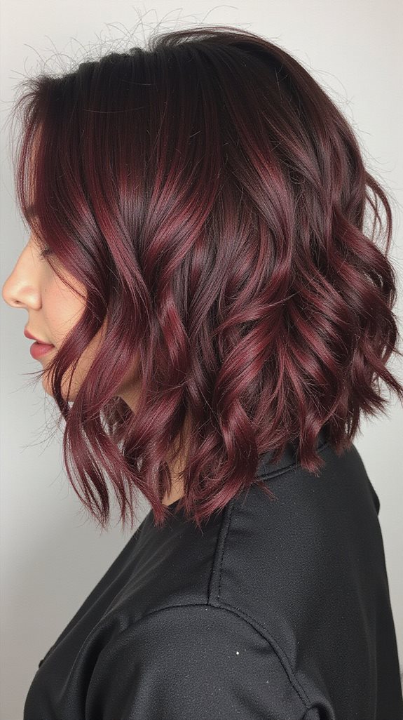 elegant black cherry waves