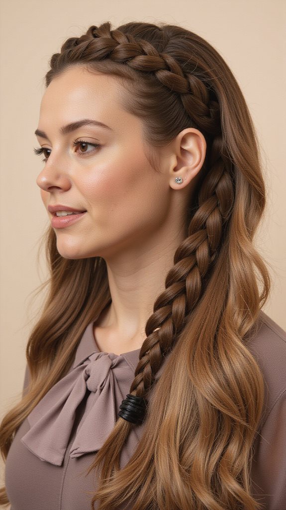 elegant braided crown updo