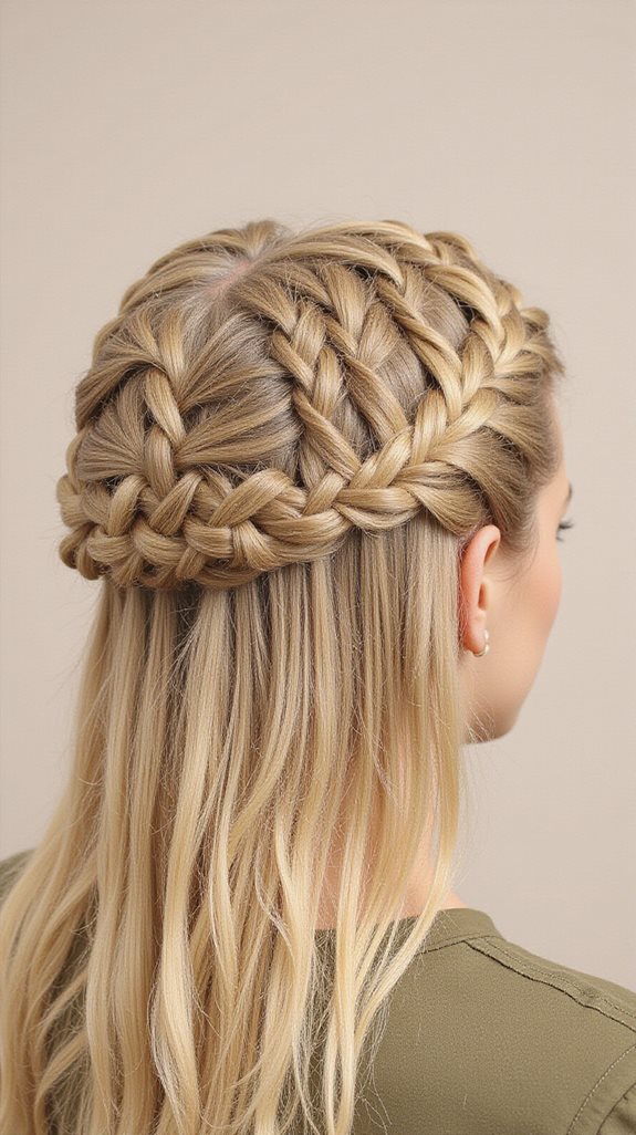 elegant halo braid technique