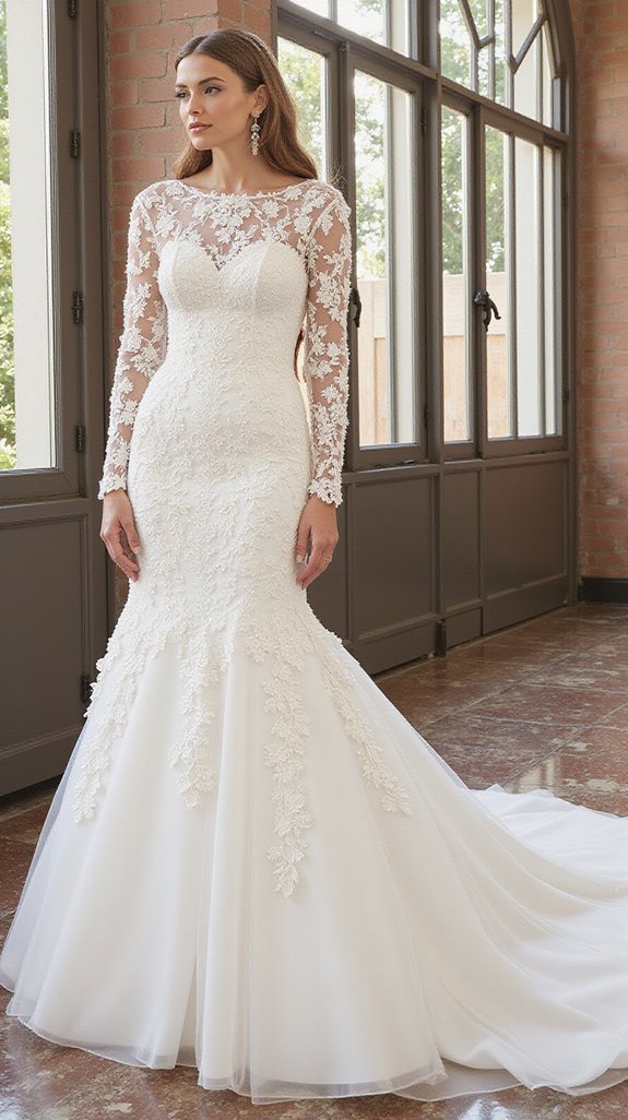 elegant long sleeve silhouettes