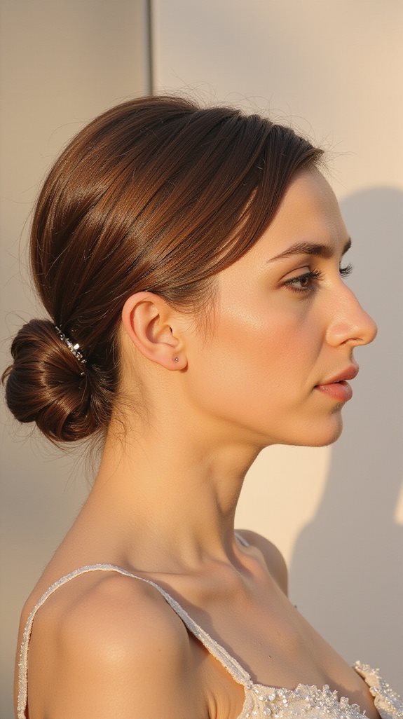 elegant low chignon hairstyle