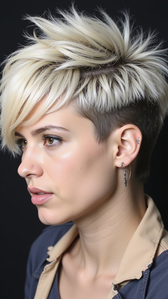 feathered punk pixie hairstyle