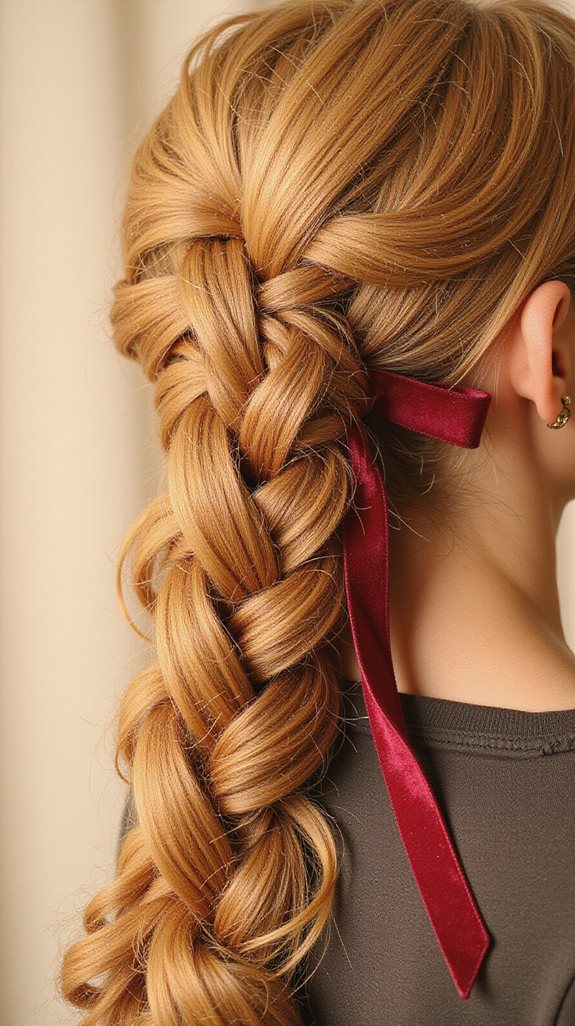 festive fishtail braid tutorial