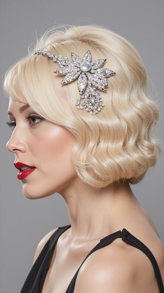 finger waves with vintage jewelry