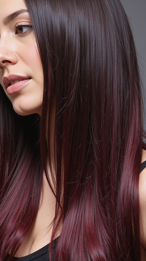 glossy black cherry hair care