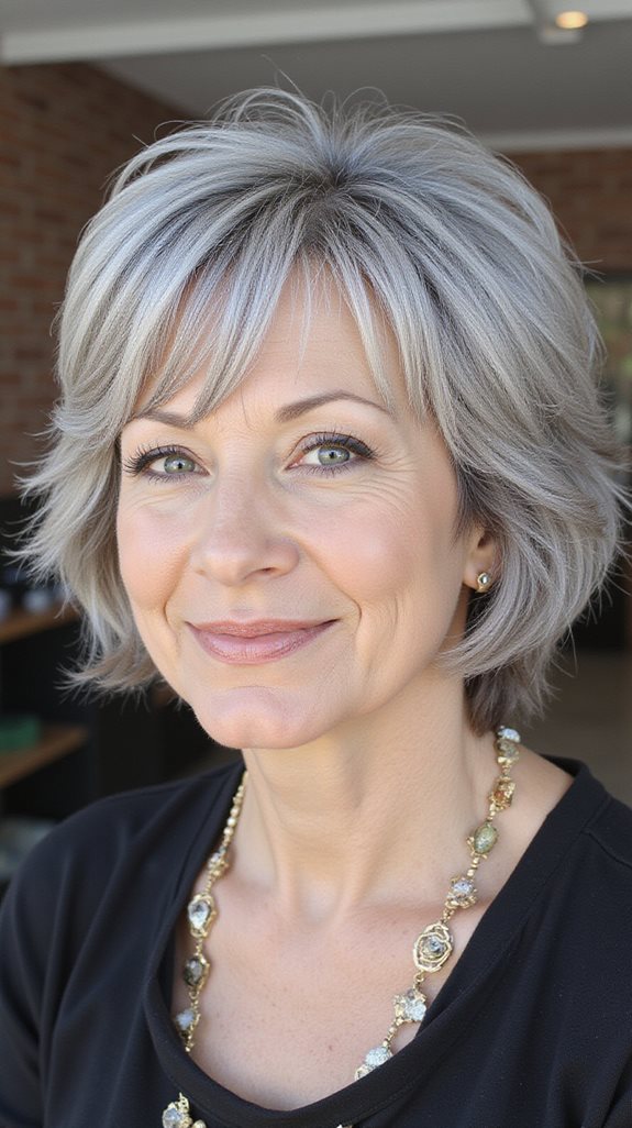 layered shag with bangs