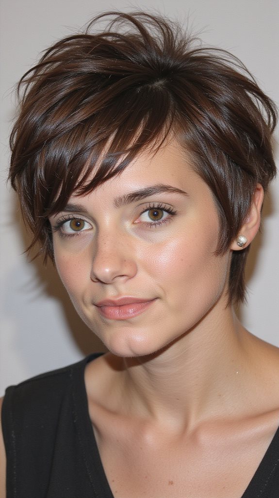 razor cut shag with bangs