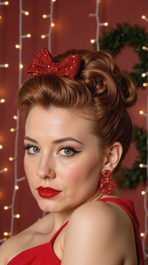 retro hairstyle with accessories
