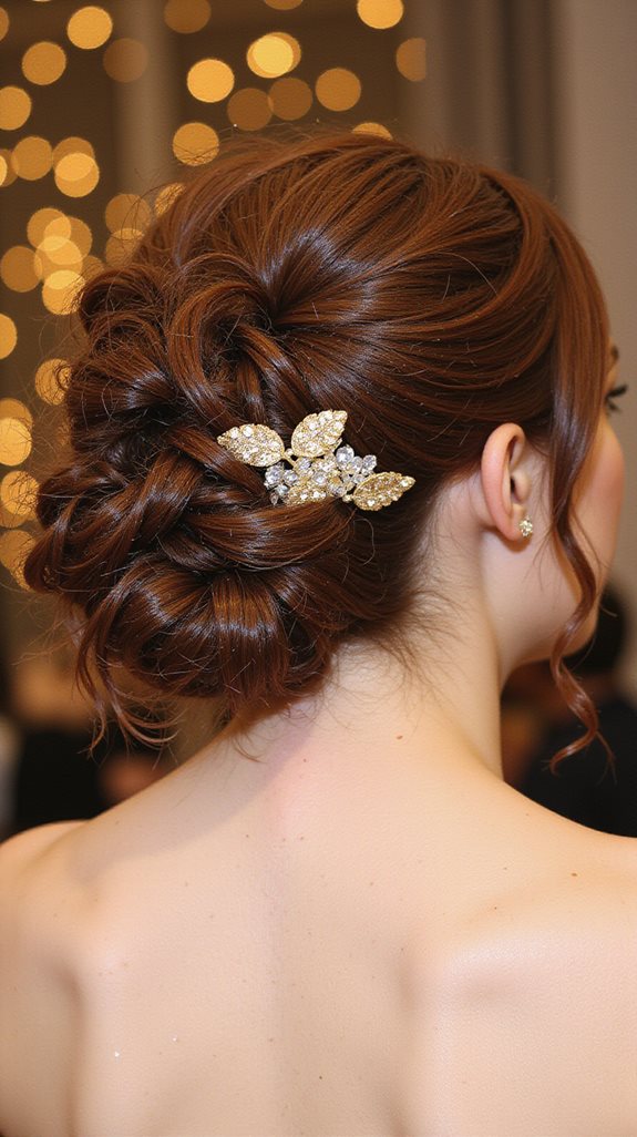romantic curled updo elegance