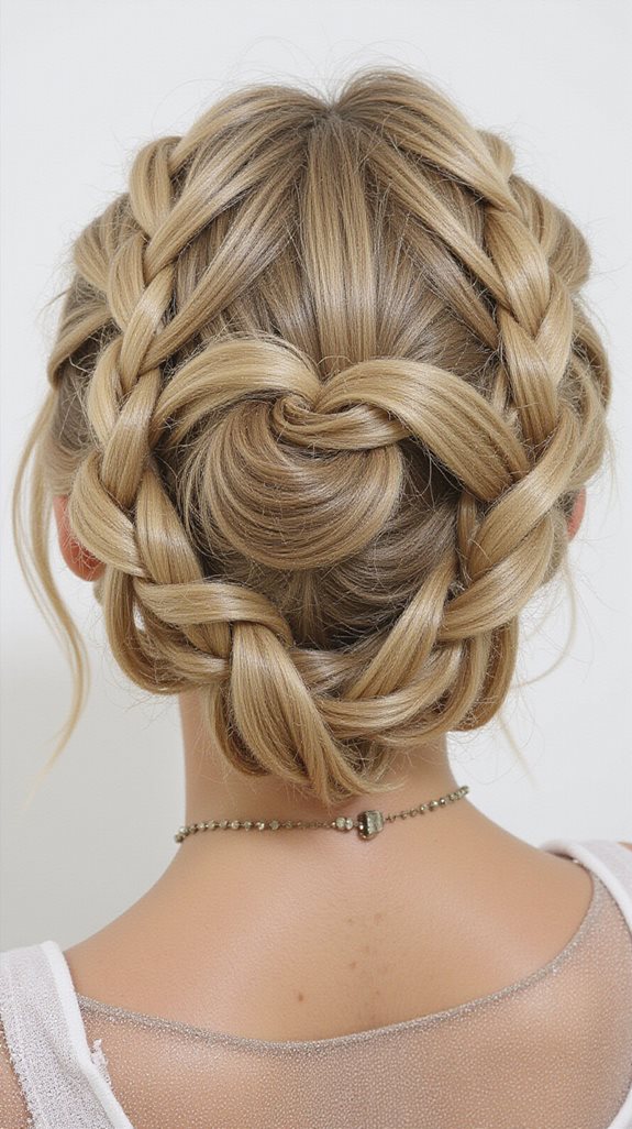 romantic heart shaped braid technique