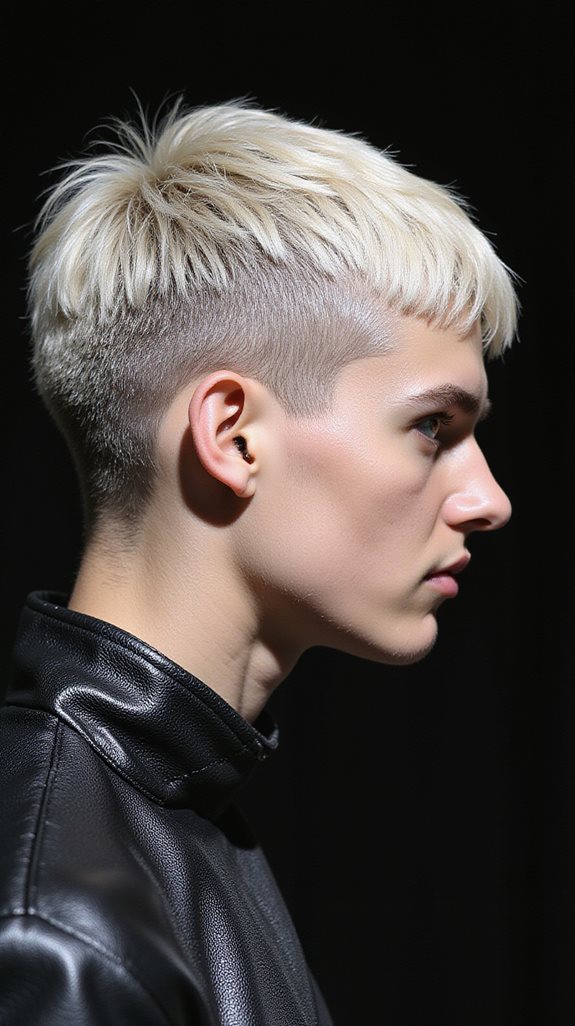 slicked back edgy pixie