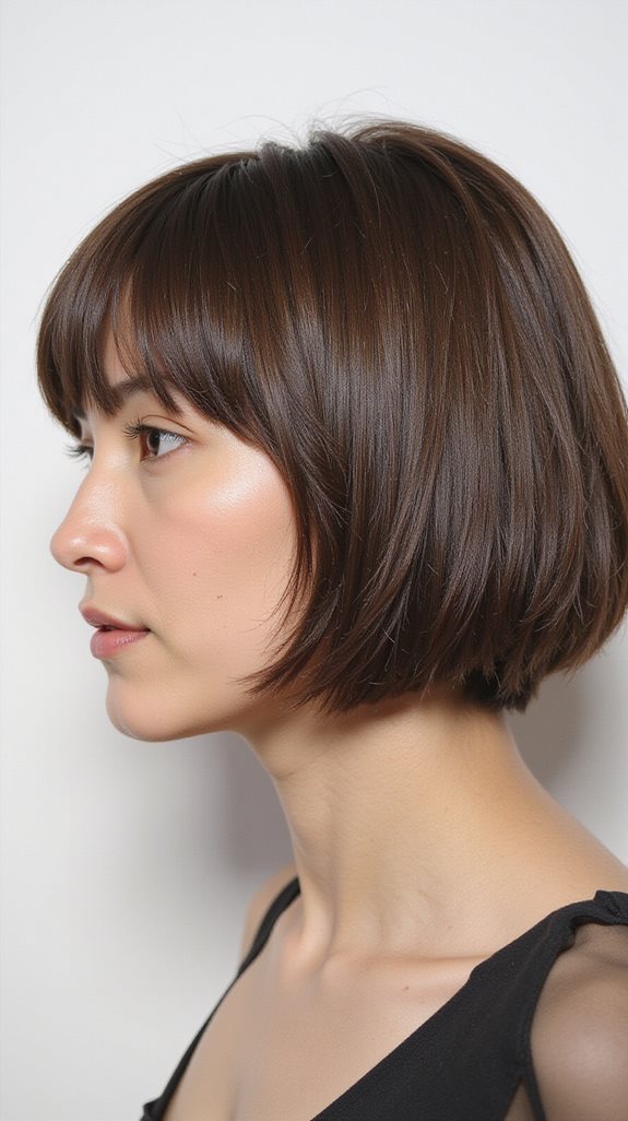 soft bangs classic bob