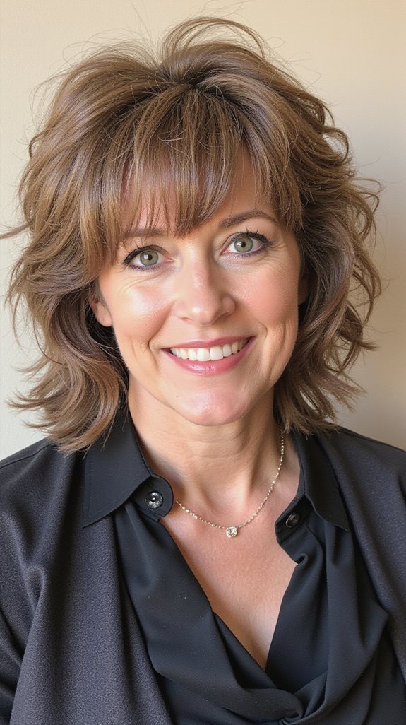 stylish shoulder length shag haircut