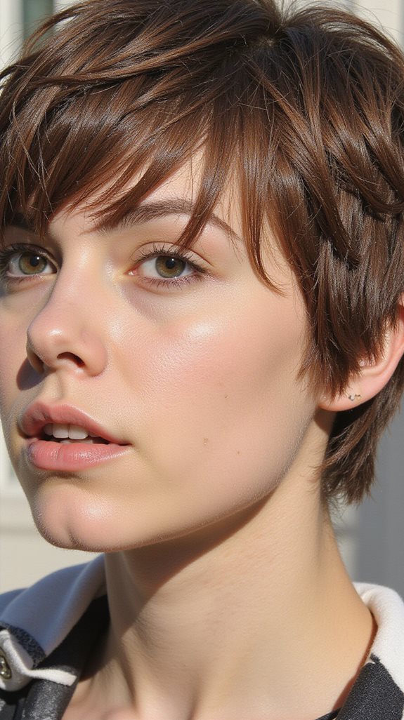 textured choppy bangs hairstyle