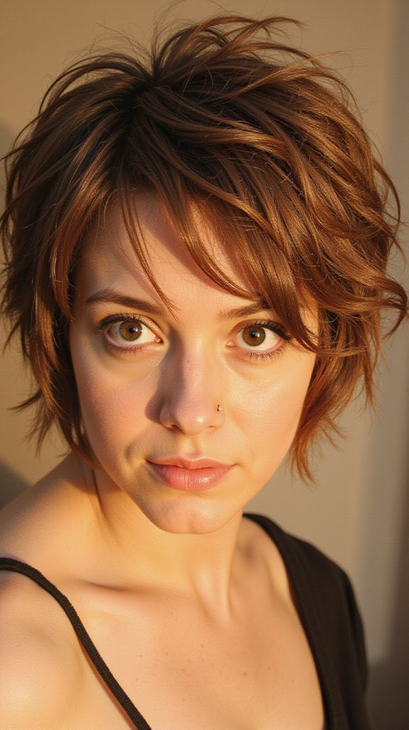 textured messy pixie bob