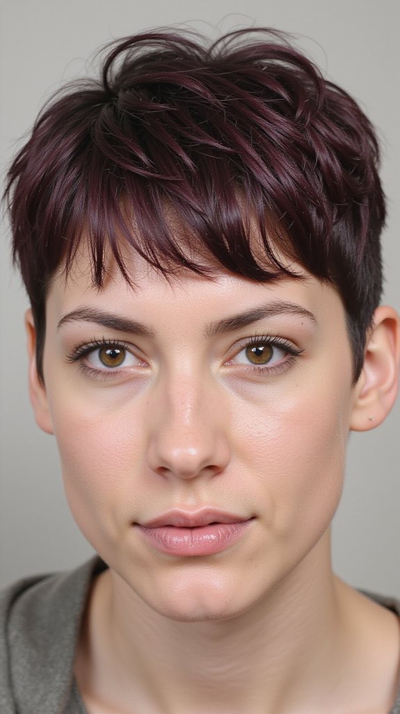 vibrant black cherry pixie