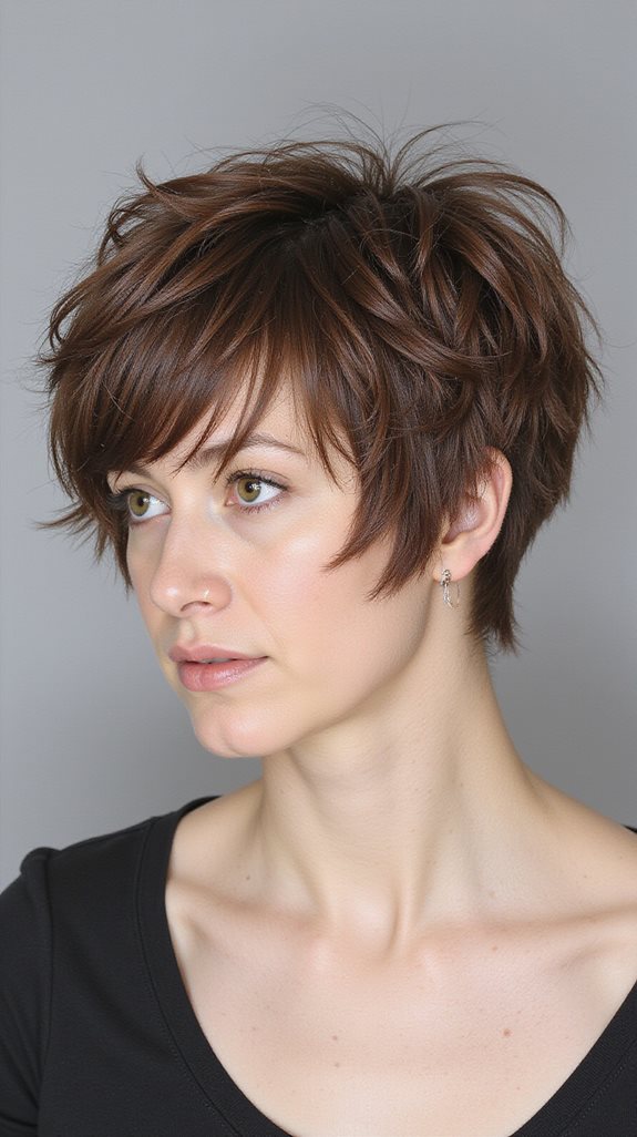 voluminous shaggy pixie bob