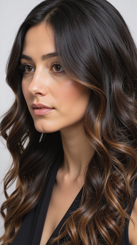 warm caramel and black