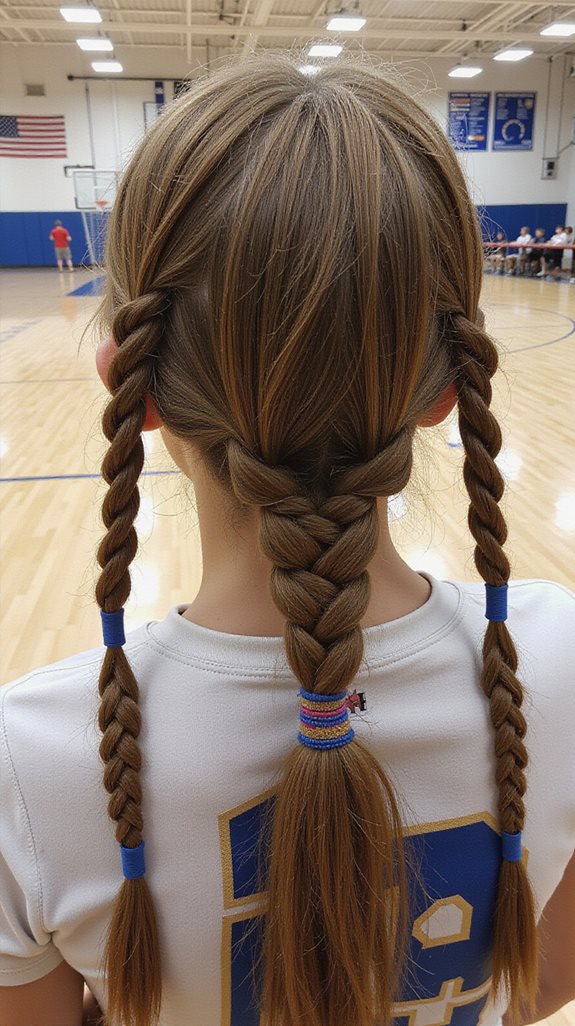 braided athletic hairstyle control