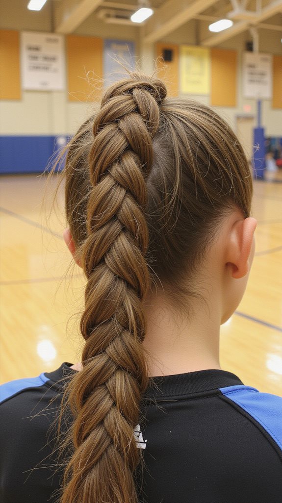 braided high ponytail style