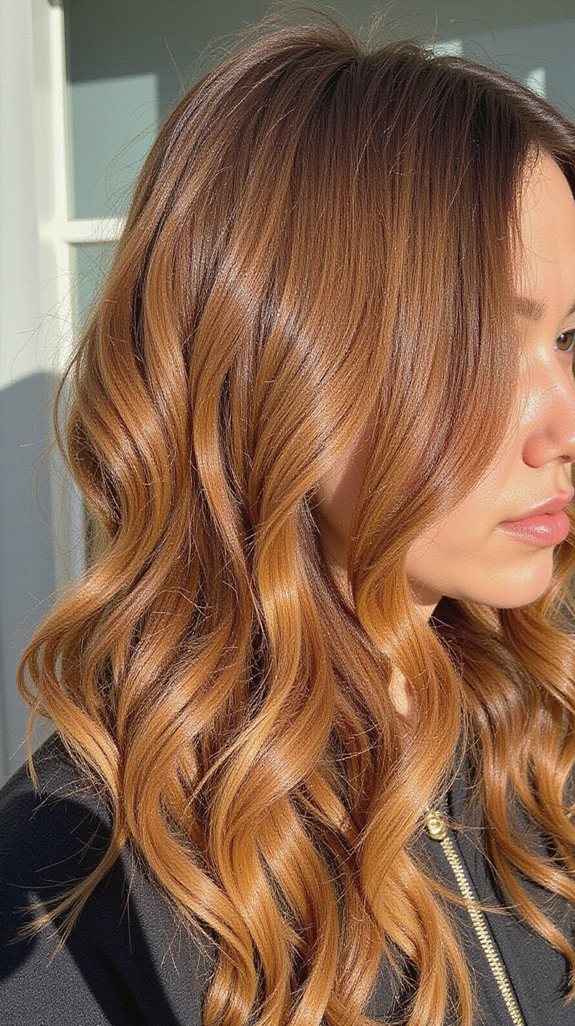celebrity inspired caramel hair color