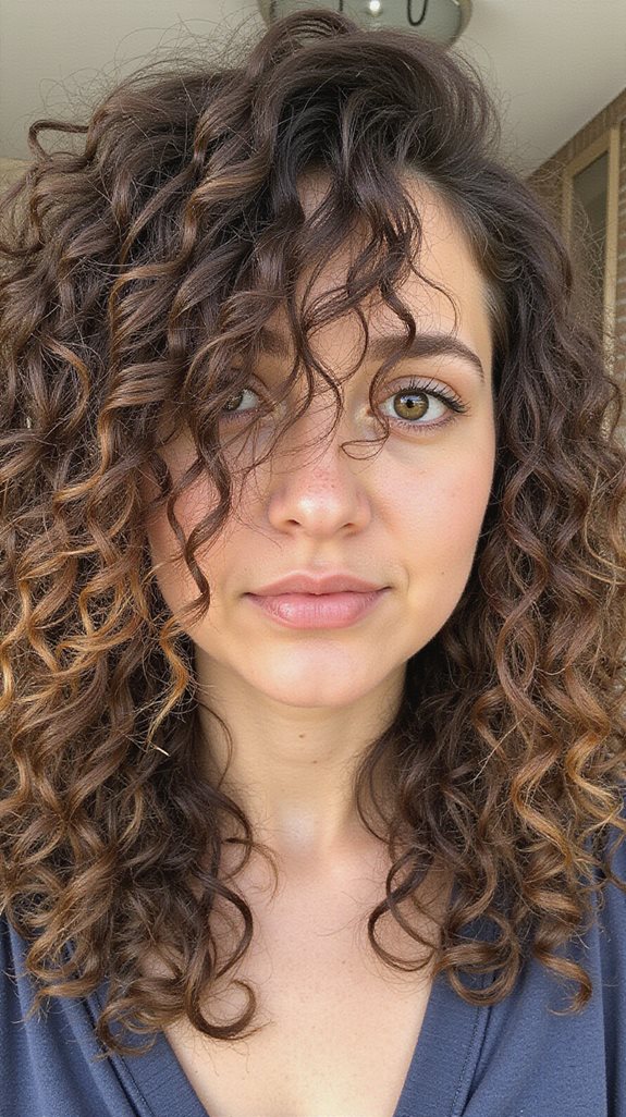 curly shag layered movement