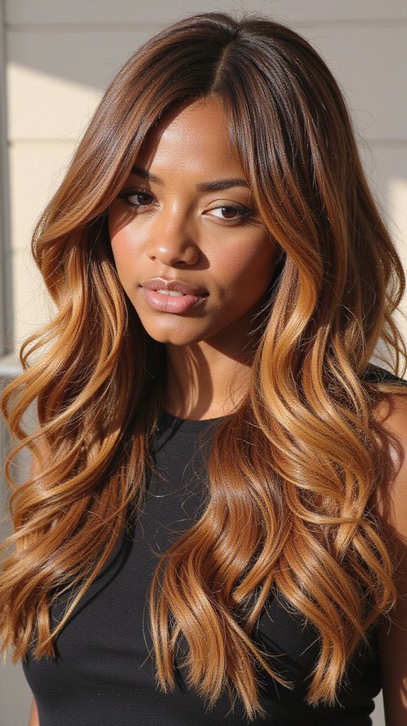 deep caramel hues technique