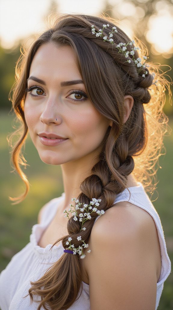 effortless bohemian side braid