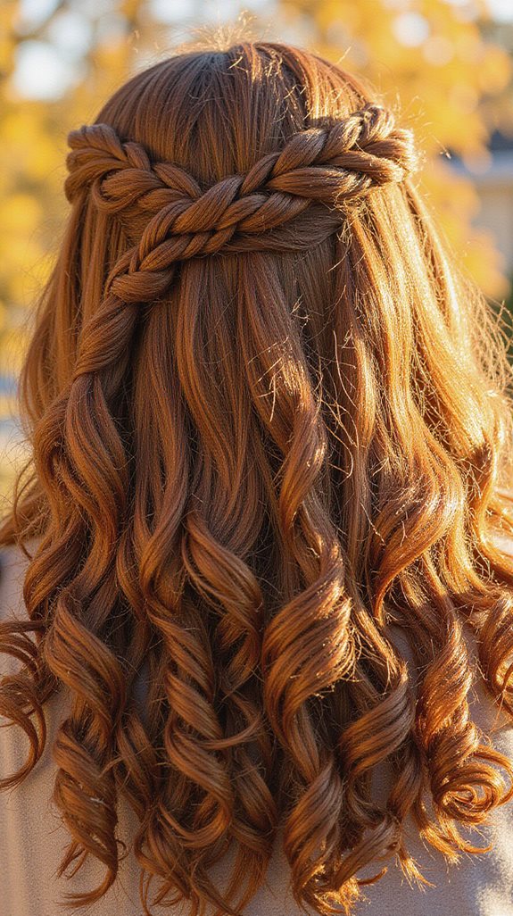 elegant french braid curls