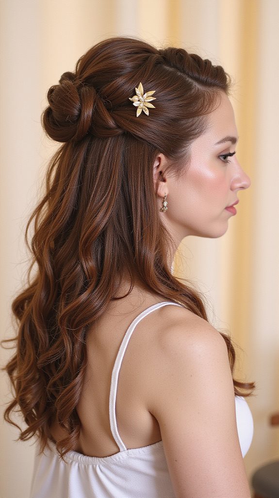 elegant half up hairstyles elevate