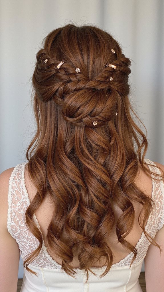 elegant half up twists hairstyle