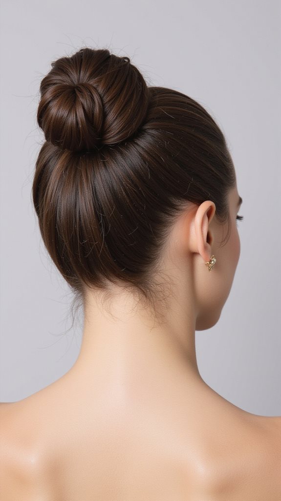 elegant high ballerina bun