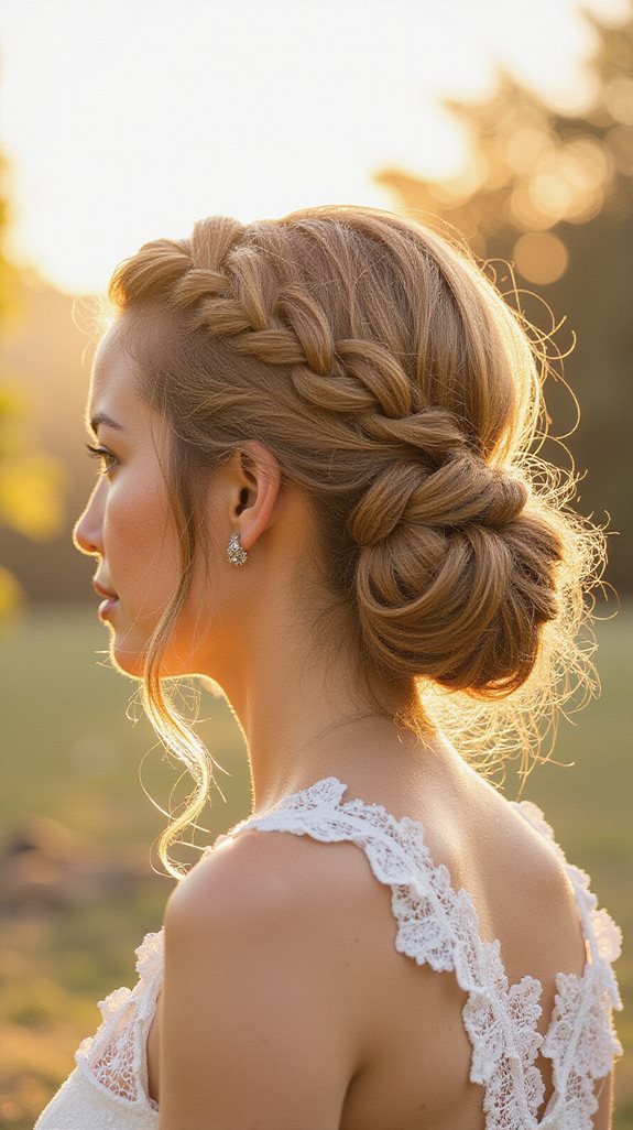 elegant loose braided bun