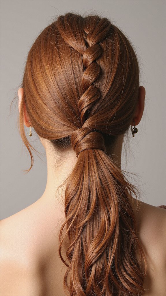 elegant twisted ponytail hairstyle