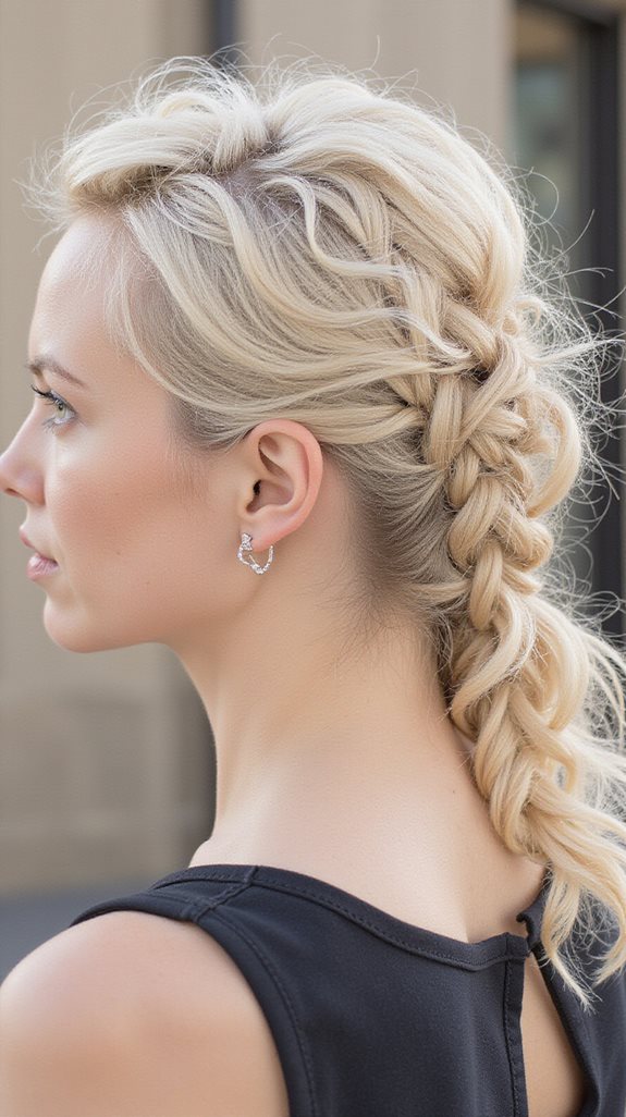 fishtail braid ponytail tutorial