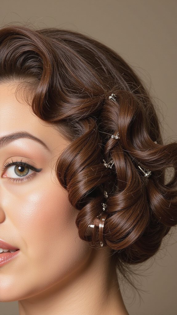 pin curls for glamour