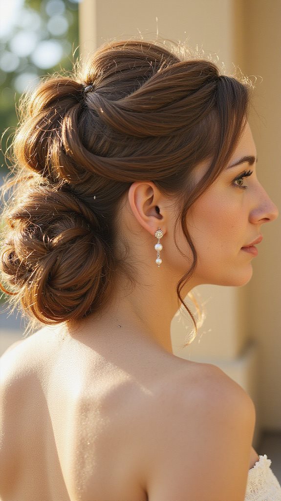 romantic low side bun