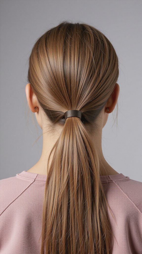 sleek low ponytail tutorial