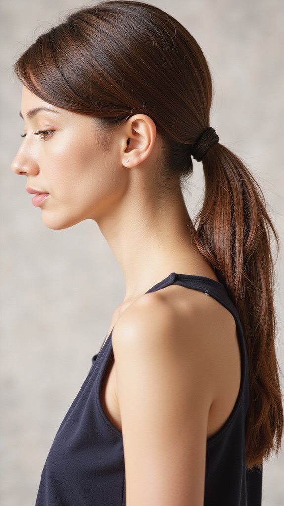sleek ponytail with sophistication