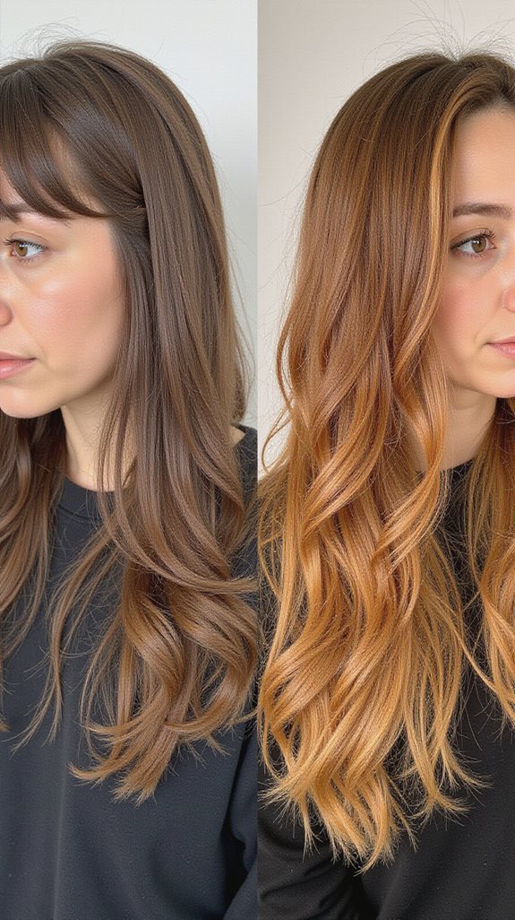stunning caramel hair transformation