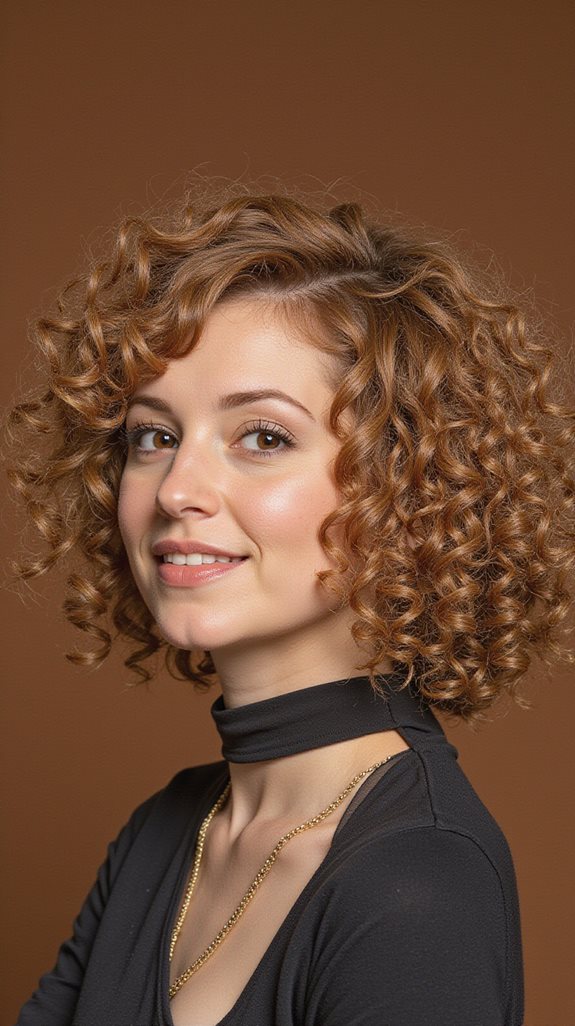 timeless chin length curly bob