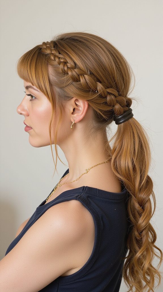 twisted rope braid ponytail