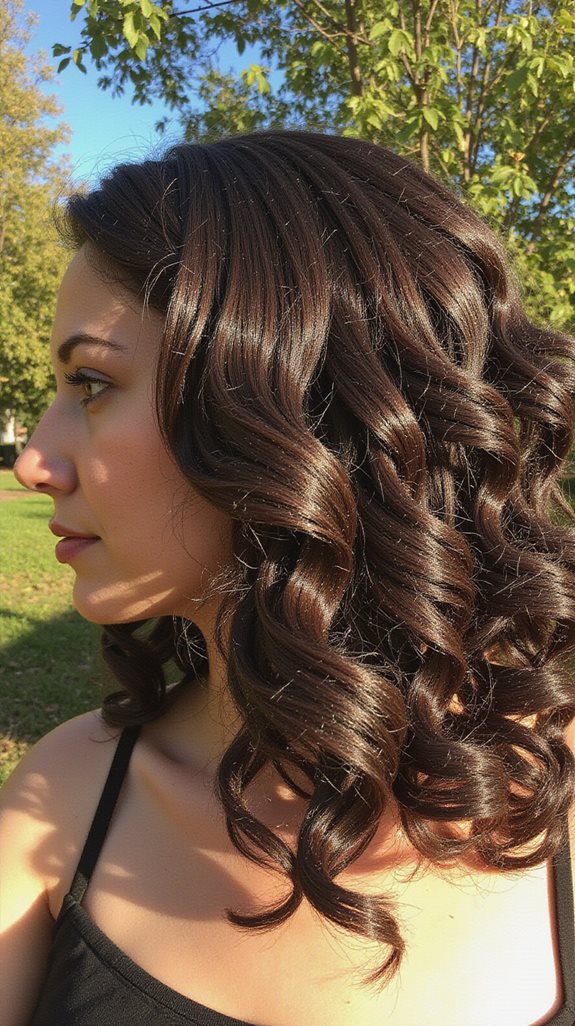 bouncy retro curly glamour