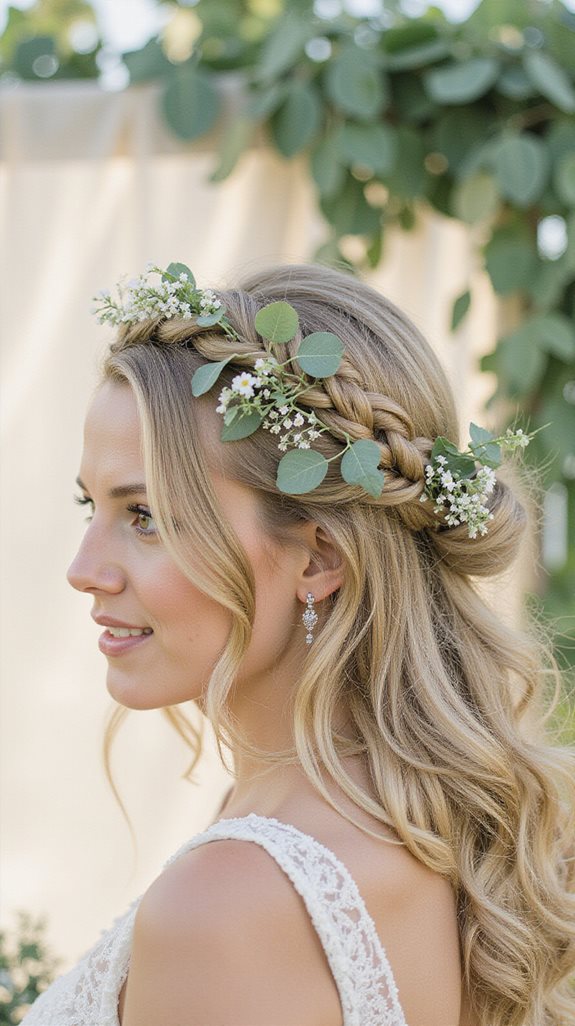 braided crown halo hairstyle
