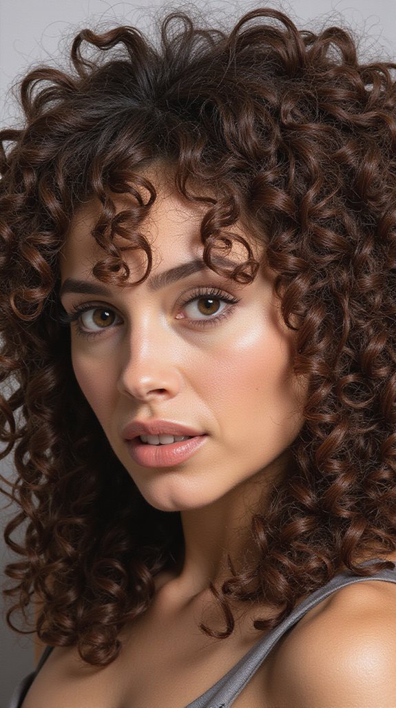 curly bangs for definition